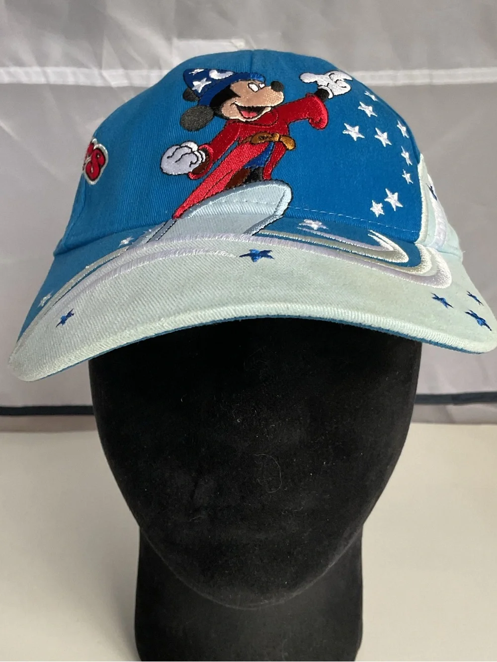 Disney Parks Youth Fantasia Mickey Mourse Sorcerers Hook And Loop Strap Hat Cap